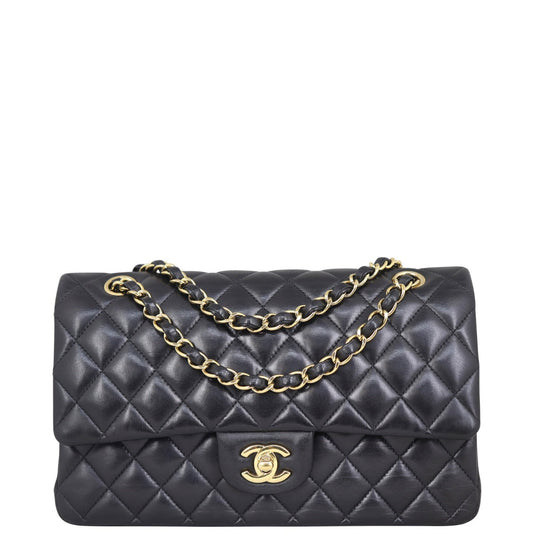 Chanel Classic Double Hardware 19 Series Handbag Gold Medium