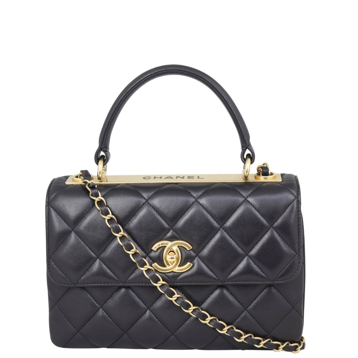 Chanel CC Trendy Hardware Handbag Gold Small