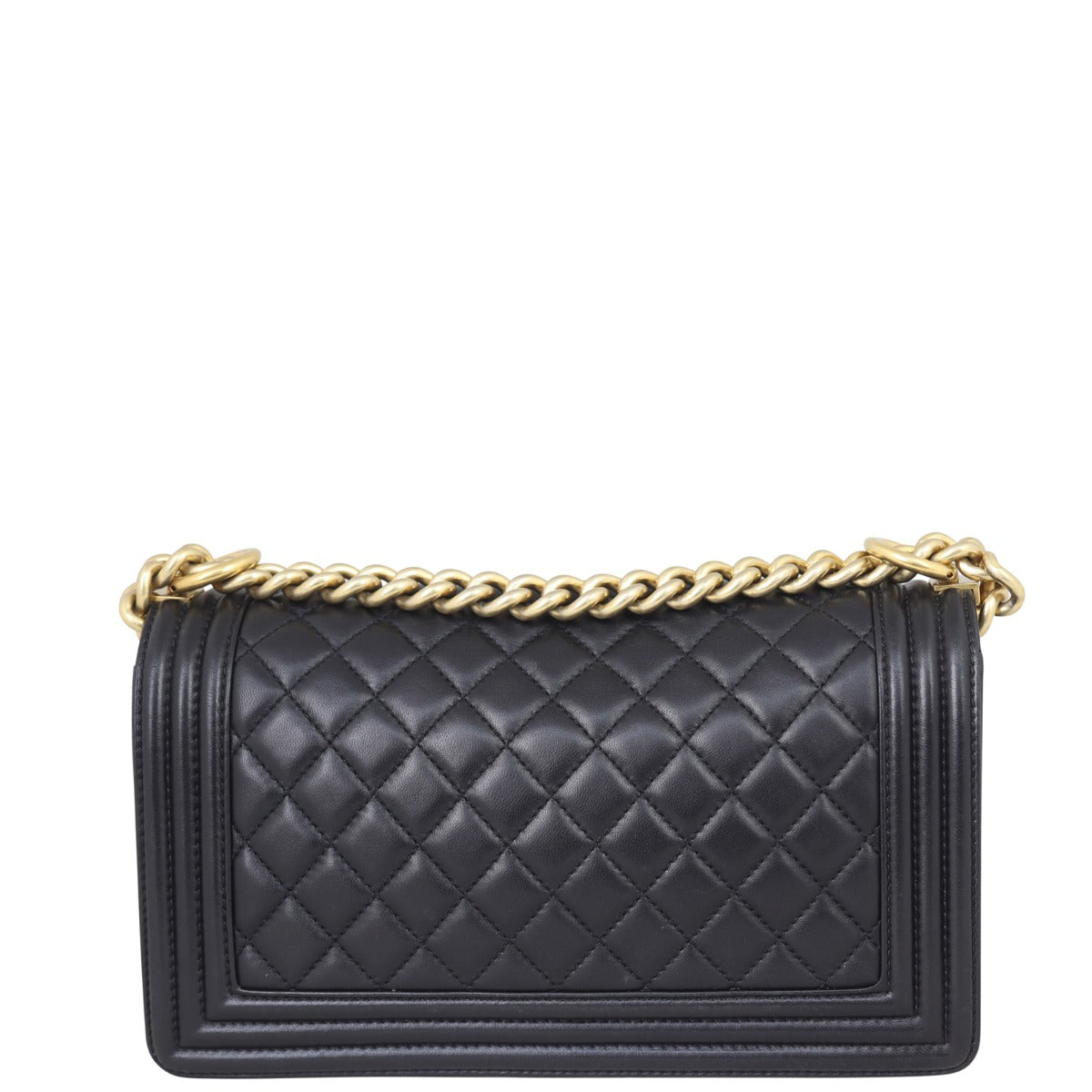 Chanel Boy Old Lambskin Handbag Black Medium