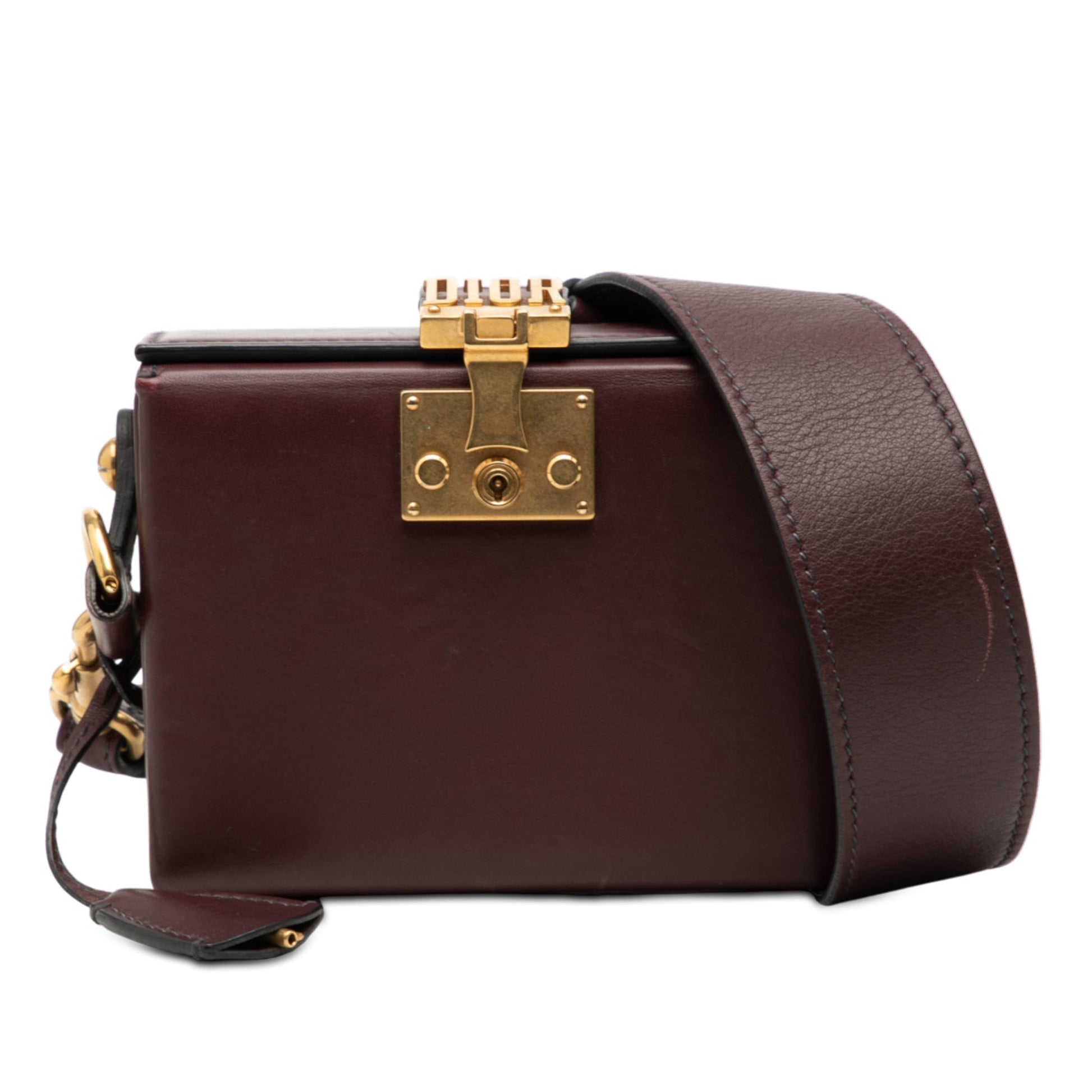Dior Handbag addict Lockbox Crossbody Lambskin Red Crossbody Bag