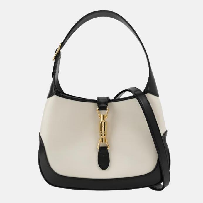 Gucci Jackie & Leather Black White Small Travel Bag
