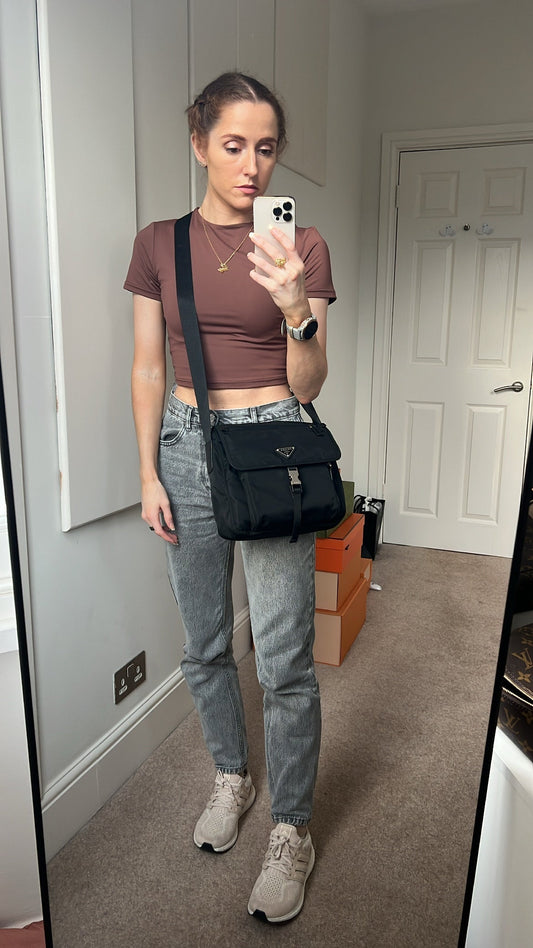 Prada Prada Nylon Black Cross Body Satchel Crossbody Bag
