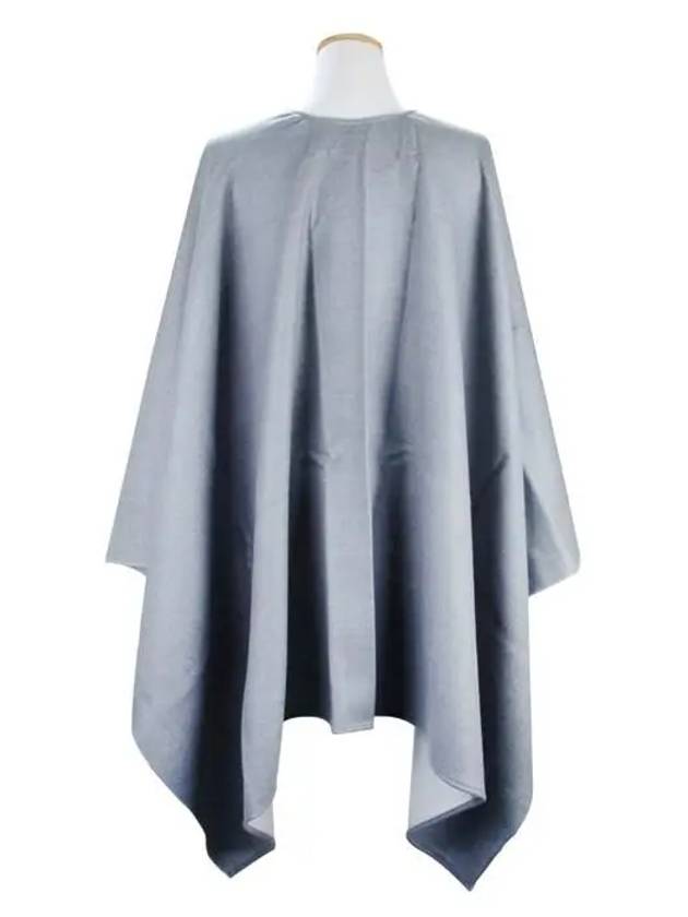 Burberry Luxury Women Check Reversible Wool Cape Grey Handbag Gray Travel Bag