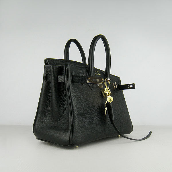 Hermes Luxury Birkin Cm Handbag Golden Black Travel Bag