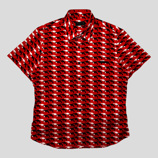 Prada Handbag Milano Revolver Gun Shirt - M L Logo