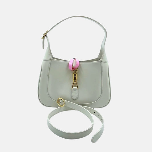Gucci Jackie Adjustable Strap Size Leather White Small Travel Bag Small 3