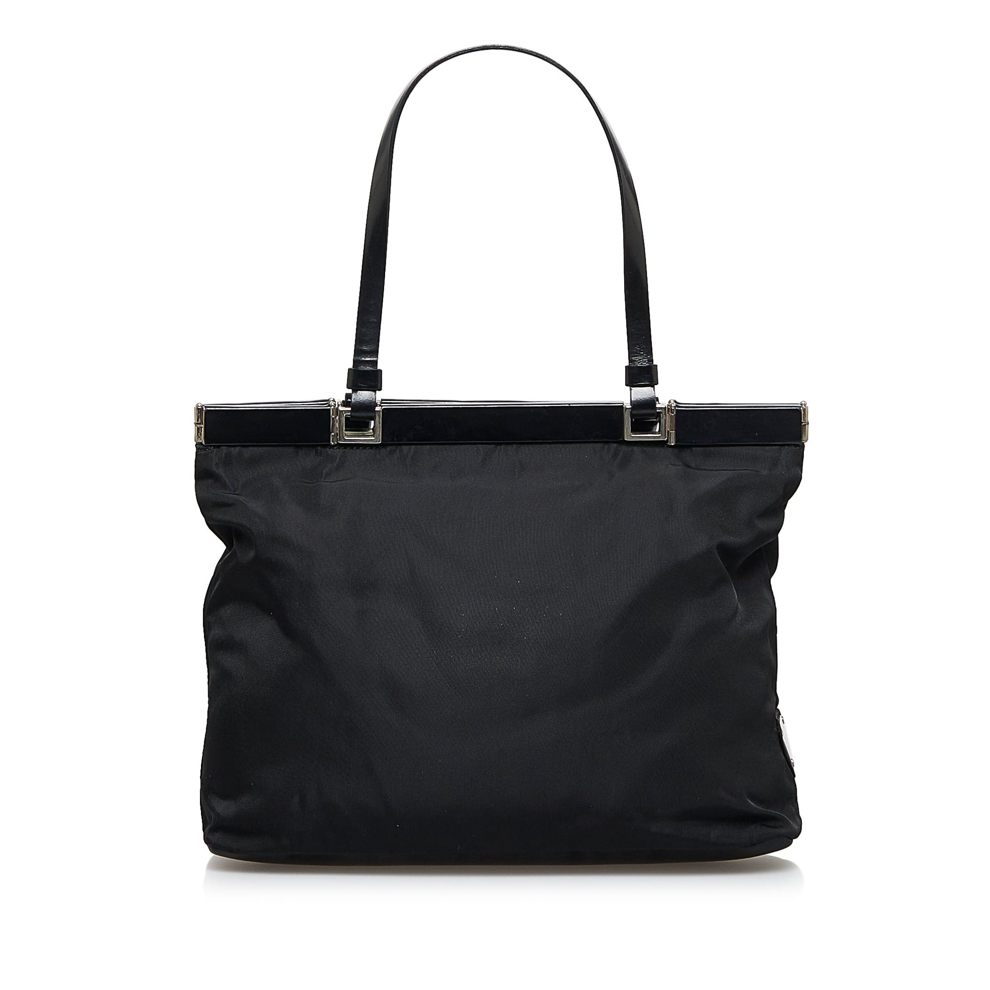 Prada Tessuto Handbag Canvas Nylon Black Travel Bag