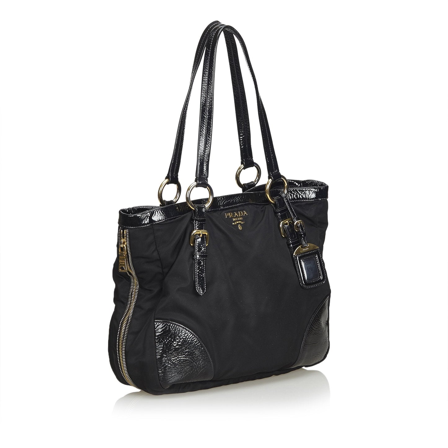 Prada Fabric Tote Bag Italy Nylon Black Italy 7 2