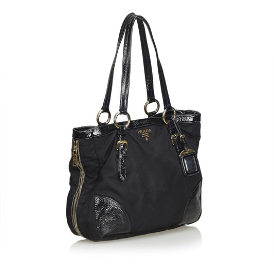 Prada Fabric Tote Bag Italy Nylon Black Italy 7 2