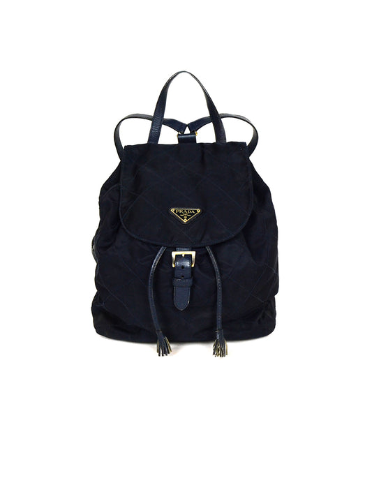 Prada Handbag Backpack Bag Leather Nylon Quilted