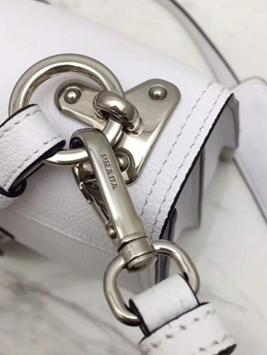 Prada Cahier Calf Bag Leather Calf Leather White Travel Bag
