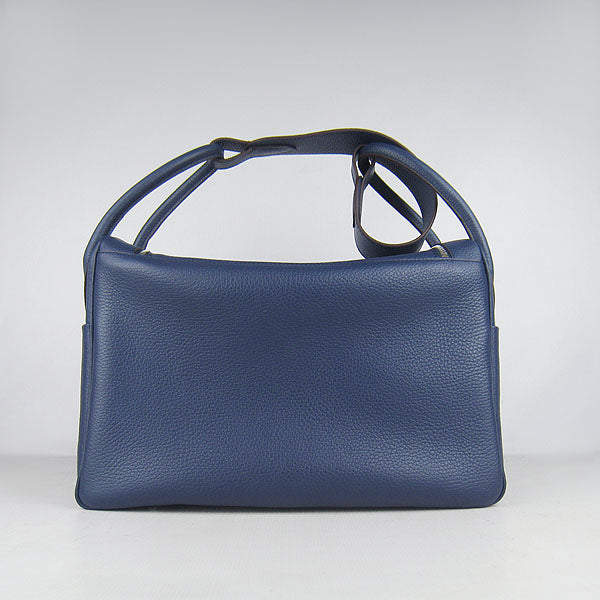 Hermes Luxury Lindy Cm Handbag Dark Blue Silver Travel Bag