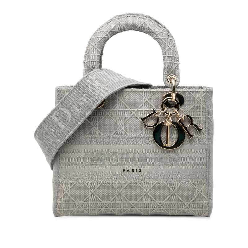 Dior Lady Cannage 2Way Bag Canvas Travel Bag
