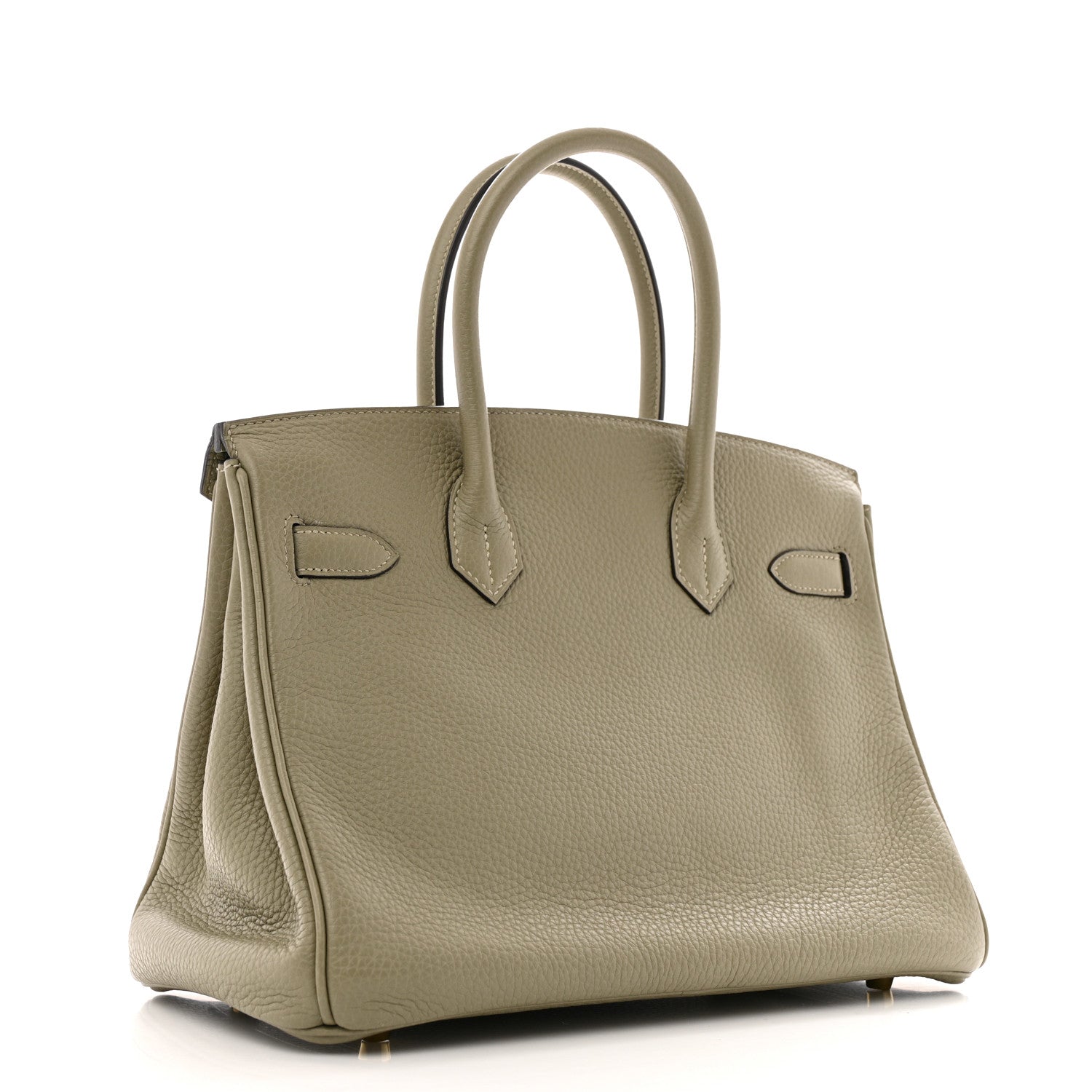 Hermes Taurillon Clemence Birkin Sauge Handbag Travel Bag
