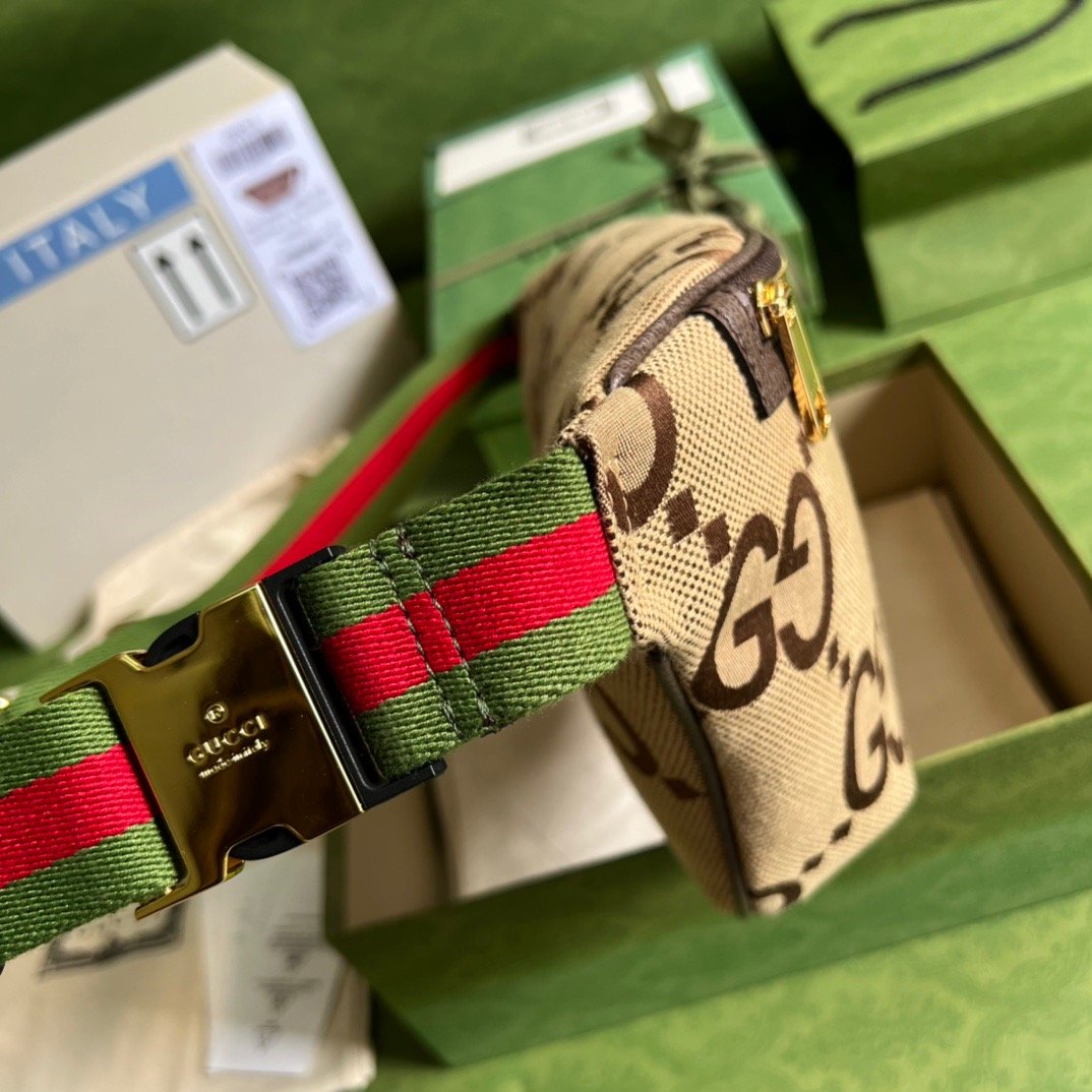 gg Jumbo gg Belt Camel Canvas Accessory