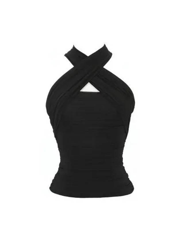 YSL Saint Laurent Luxury Trending Wrinkle Jersey Sleeveless Handbag Black Travel Bag