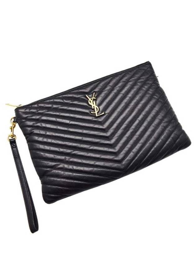 YSL Saint Laurent Saint Laurent Trending Women Clutch Bag Leather Quilted