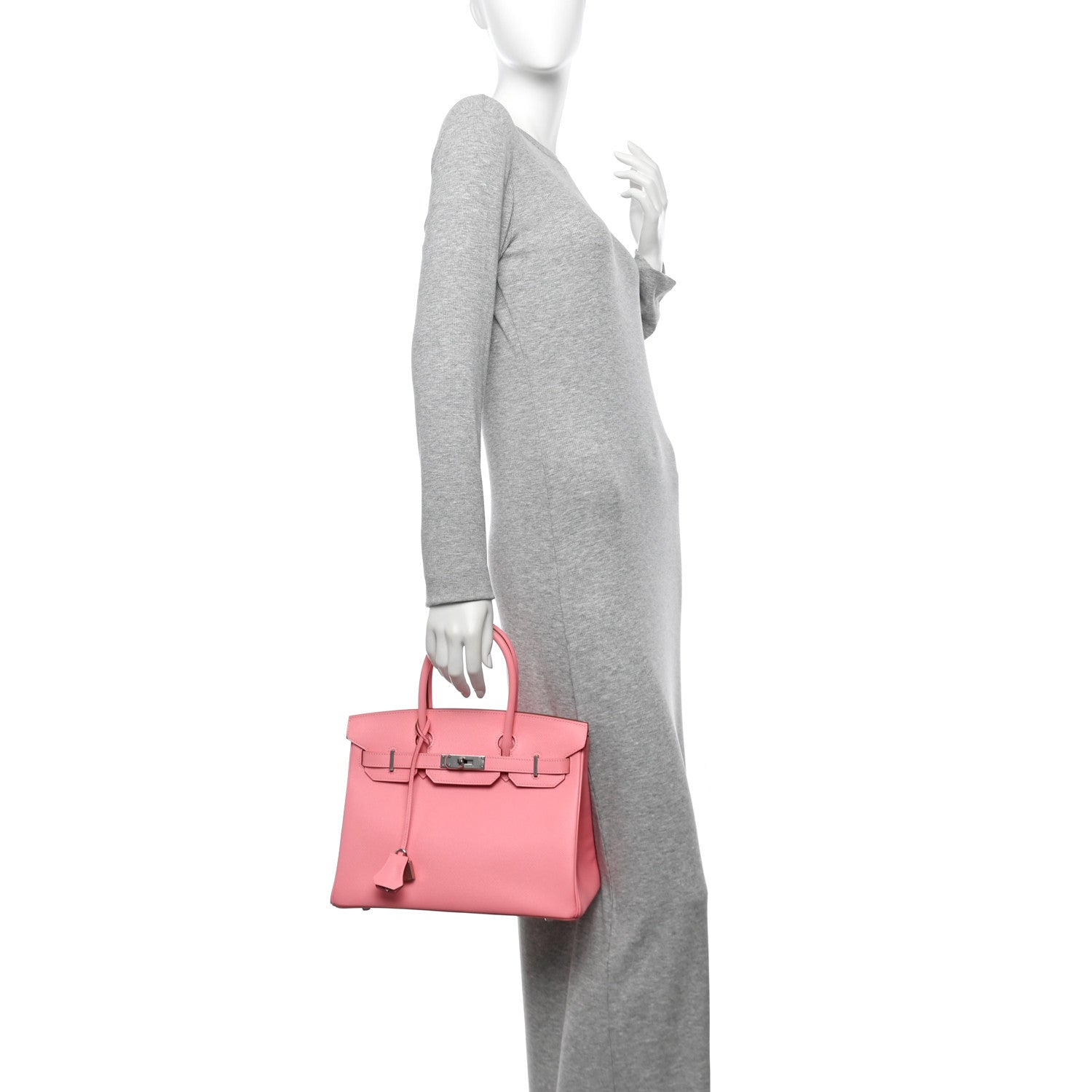 Hermes Epsom Birkin Rose Confetti Handbag Travel Bag