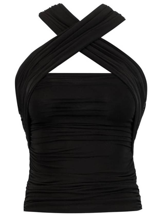 YSL Saint Laurent Saint Laurent Trending Wrinkle Jersey Sleeveless Travel Black Travel Bag