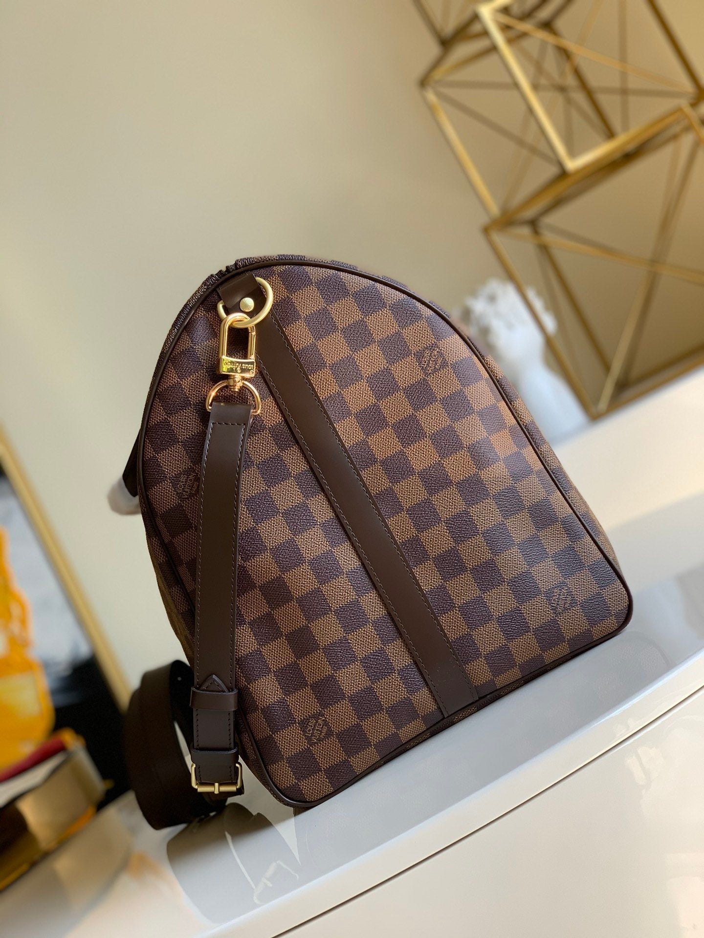 Top Quality Damier Travel Bag Brown