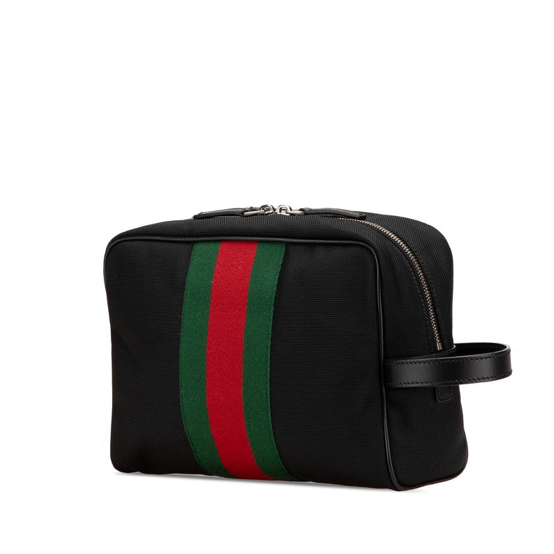 Gucci Sheline Line Clutch Bag Leather Nylon