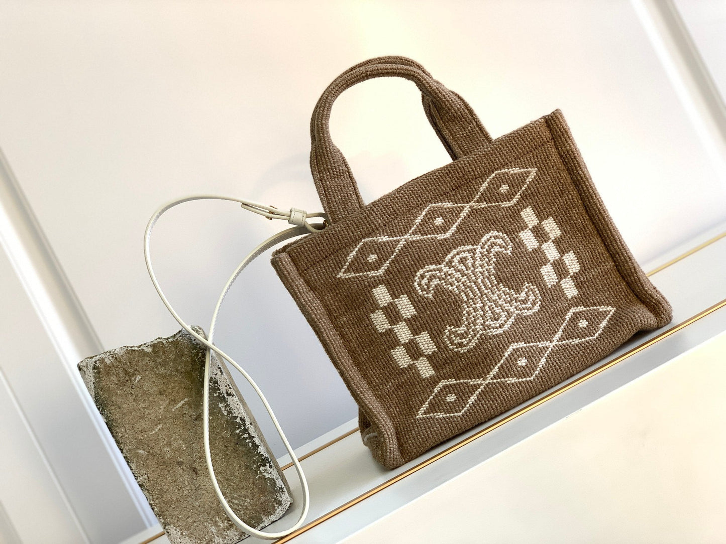 Top Quality Cabas Thais In Textile For White Small Travel Bag 11In29Cm 6536