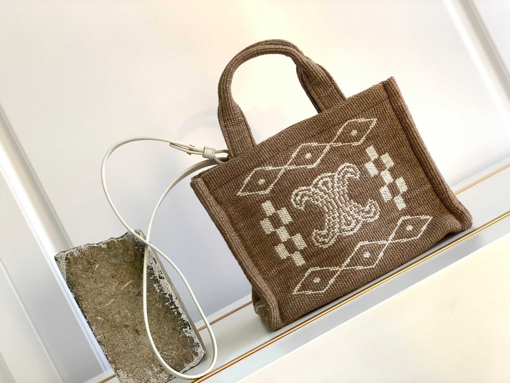 Top Quality Cabas Thais In Textile For White Small Travel Bag 11In29Cm 6536