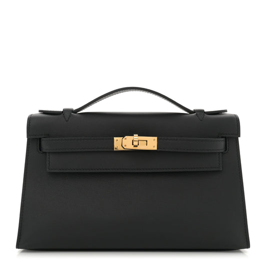Hermes Swift Kelly Pochette Clutch Black Clutch Bag Clutch Black 1717678