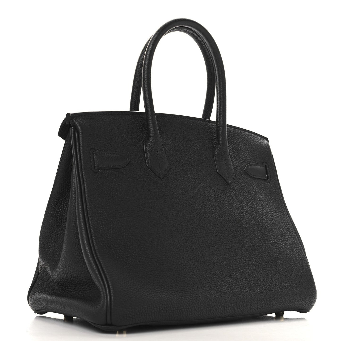 Hermes Togo Birkin Handbag Black Travel Bag 30 Black 1758083