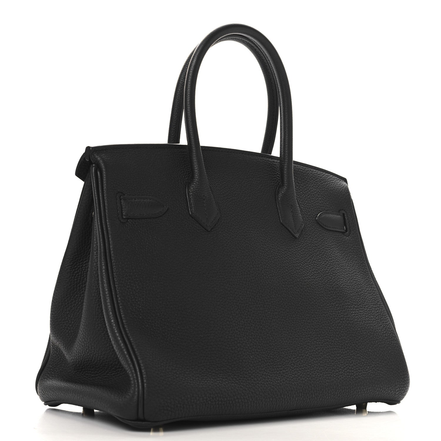 Hermes Togo Birkin Handbag Black Travel Bag 30 Black 1758083