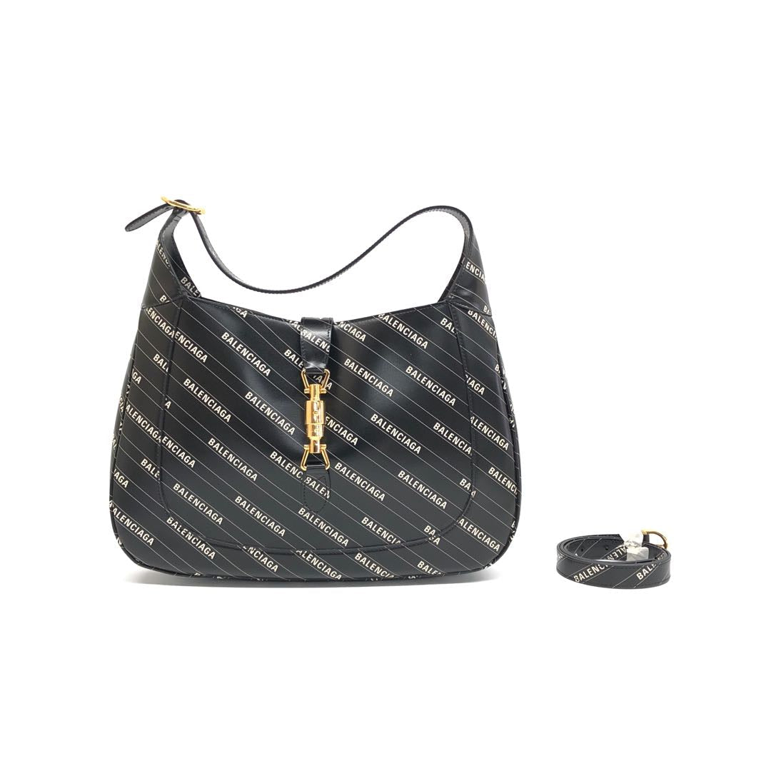 Gucci Balenciaga The Hacker Project Jackie Shoulder Bag Leather