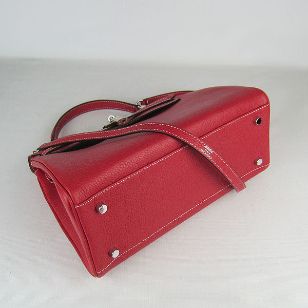 Hermes Luxury Kelly Cm Togo Handbag Leather Red Travel Bag