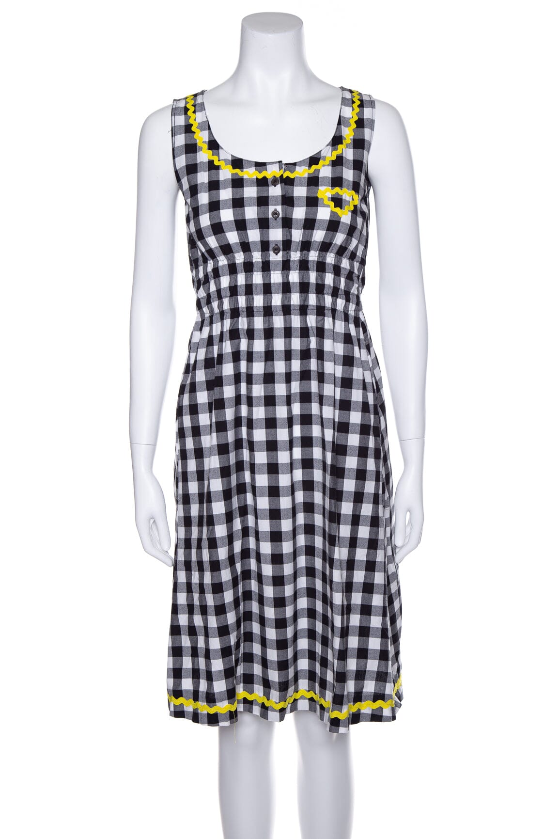 Prada Handbag and Plaid Dress SZ N A Black White