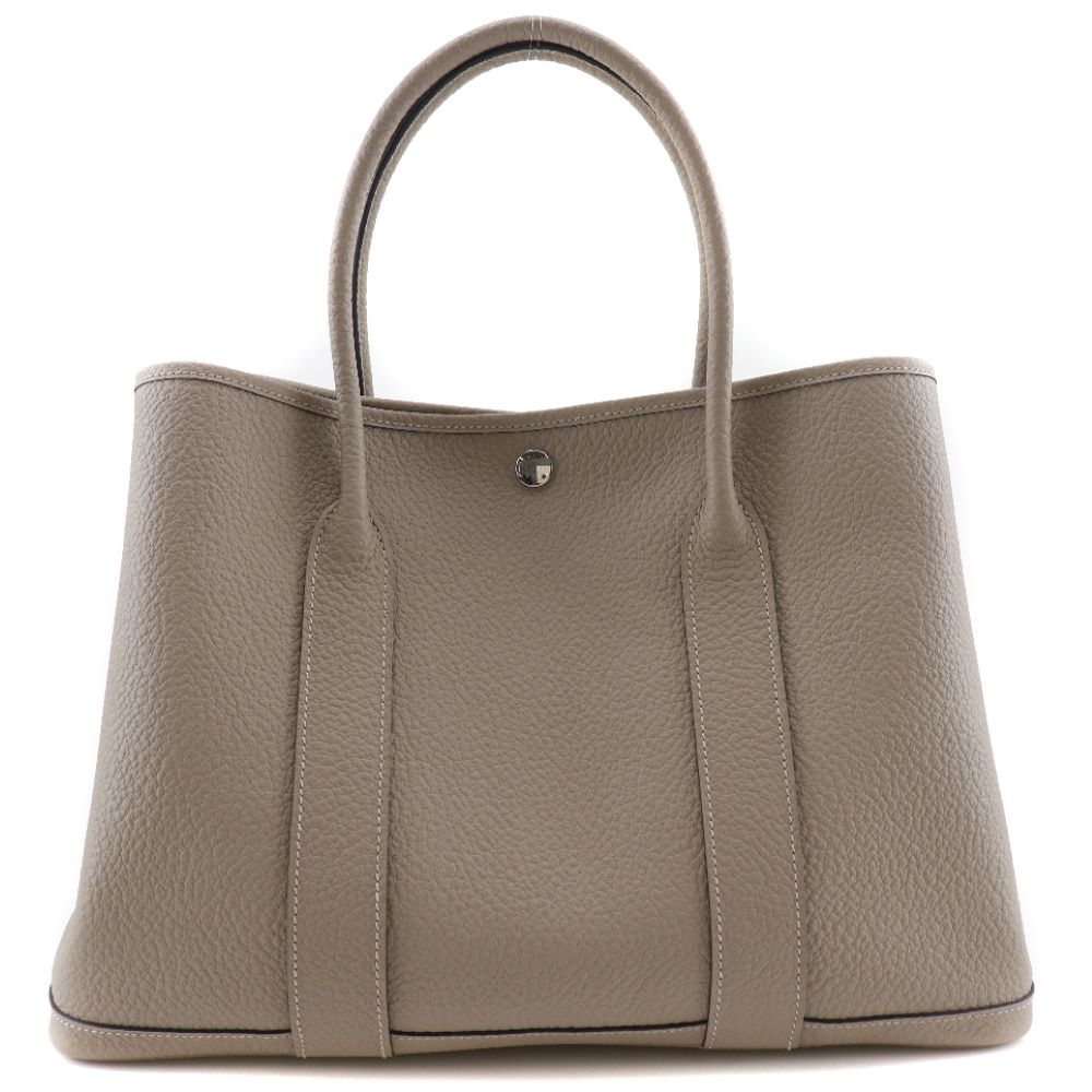 Hermes Tote Bag Negonda Calfskin Garden Party Pm Women Gray