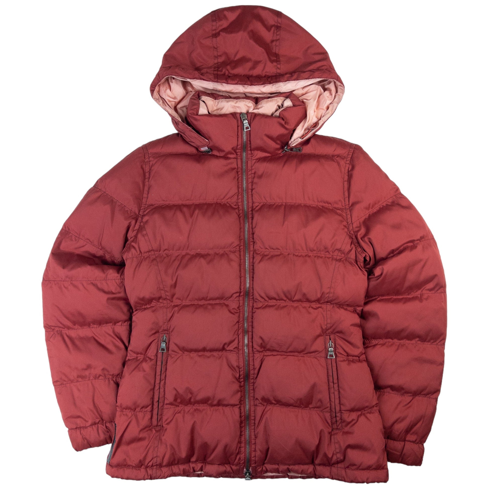 Prada Handbag Sport Up Puffer Jacket Women's Red Zip