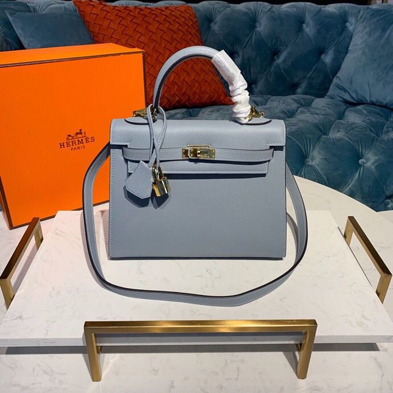 Top Quality Kelly Lin For Women Toned Blue Gold Travel Bag