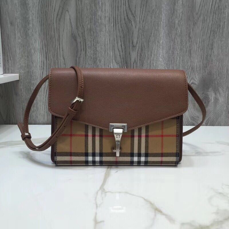 Top Quality Check And Crossbody Bag For Brown Small