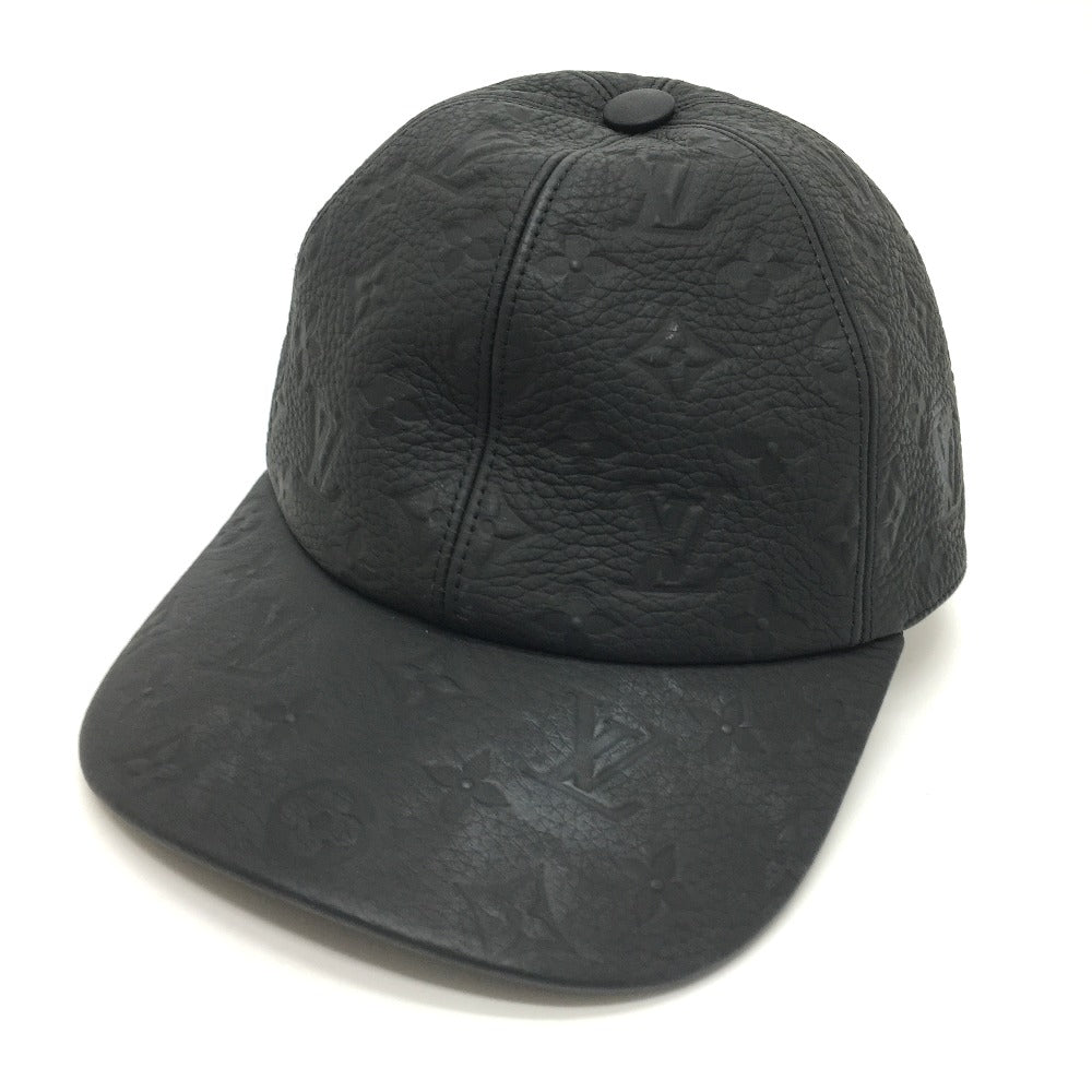 Louis Vuitton Taurillon Clemence Newsboy 1.1 58 Monogram Leather Black Hat