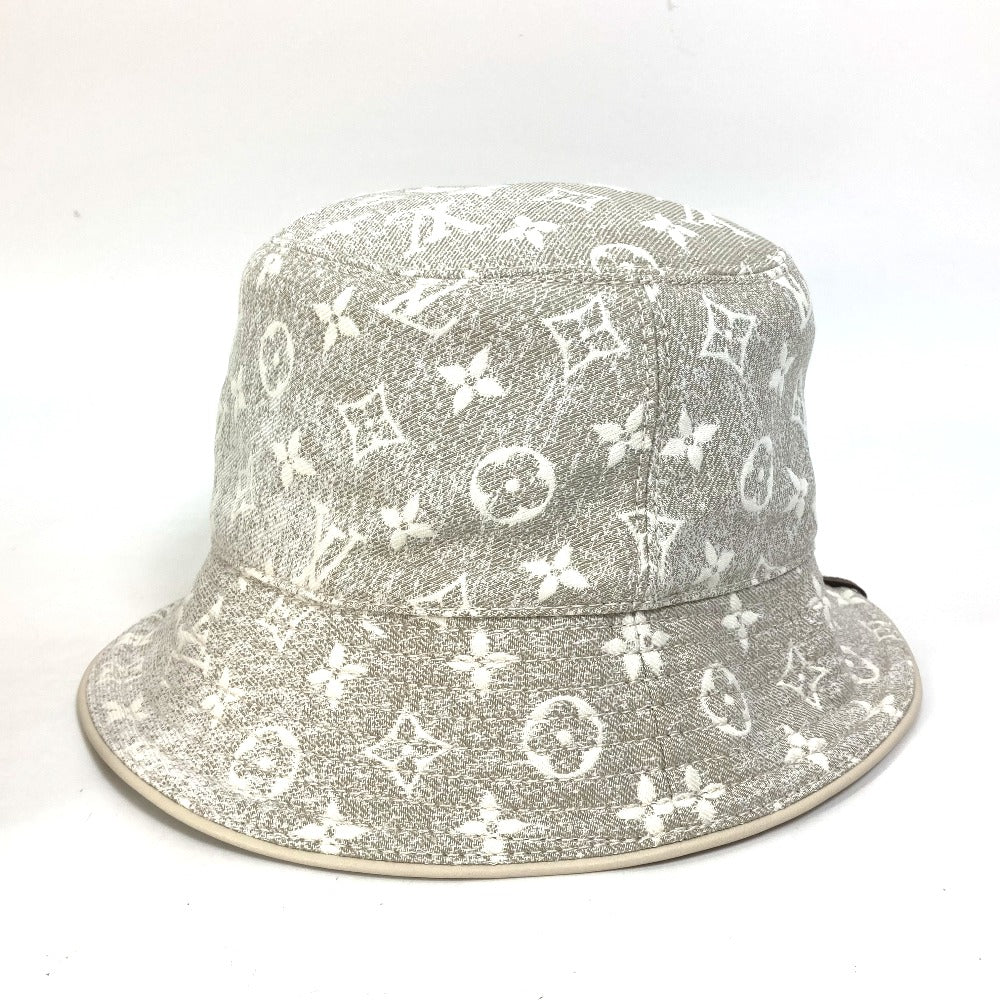 Louis Vuitton M7058S beige Bucket jacquard S Monogram Denim Nylon Cotton Hat