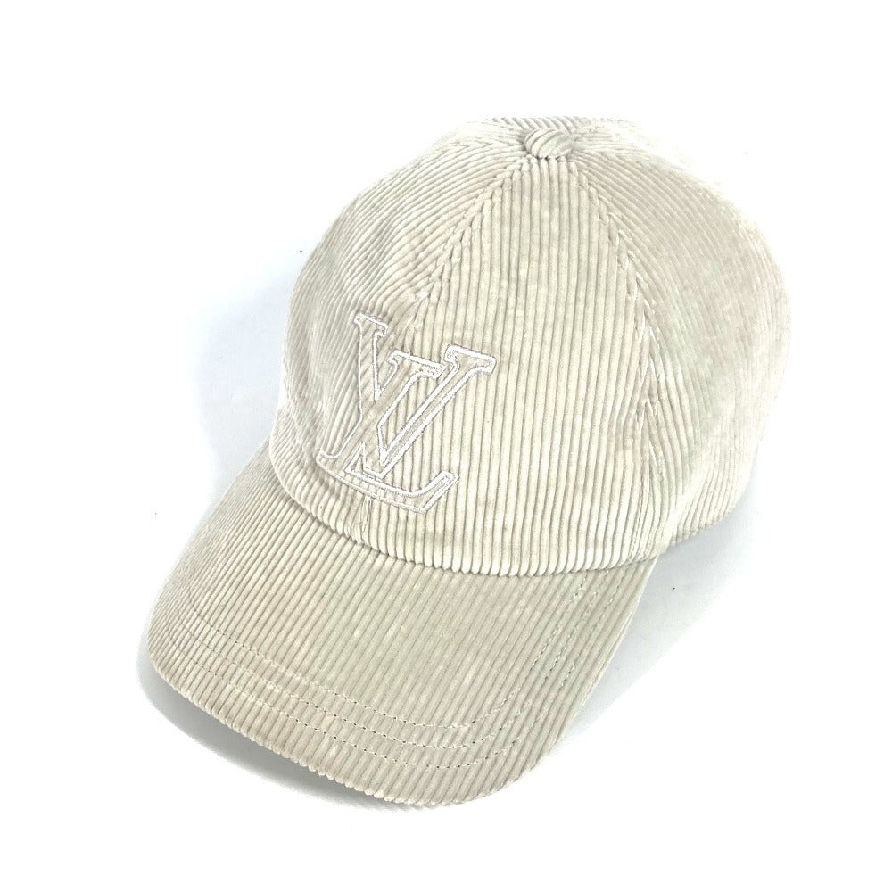 Louis Vuitton M7752L Signature Corduroy L Cotton Gray Hat