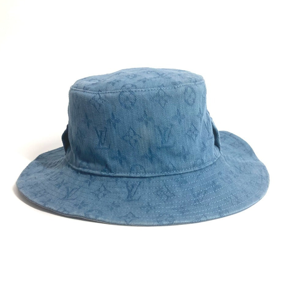 Louis Vuitton M77591 Polyester Shapka Skater Color Monogram Cotton Blue Hat
