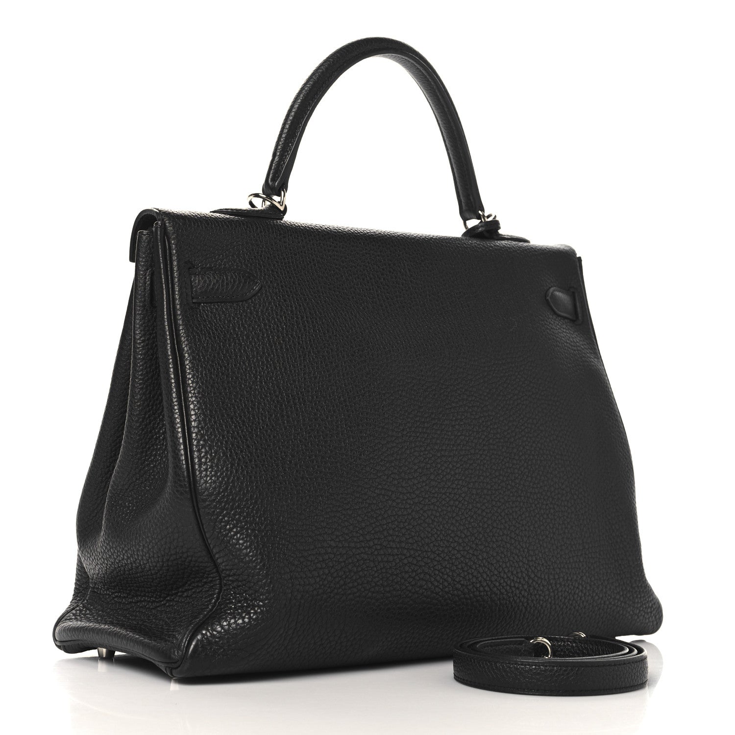 Hermes Togo Kelly Retourne Handbag Black Travel Bag 35 Black 1758841