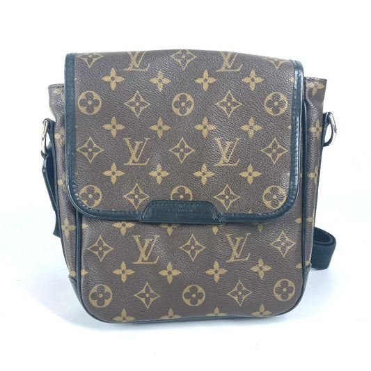 Louis Vuitton M56717 macacer Bus PM Monogram Canvas Brown Shoulder Bag