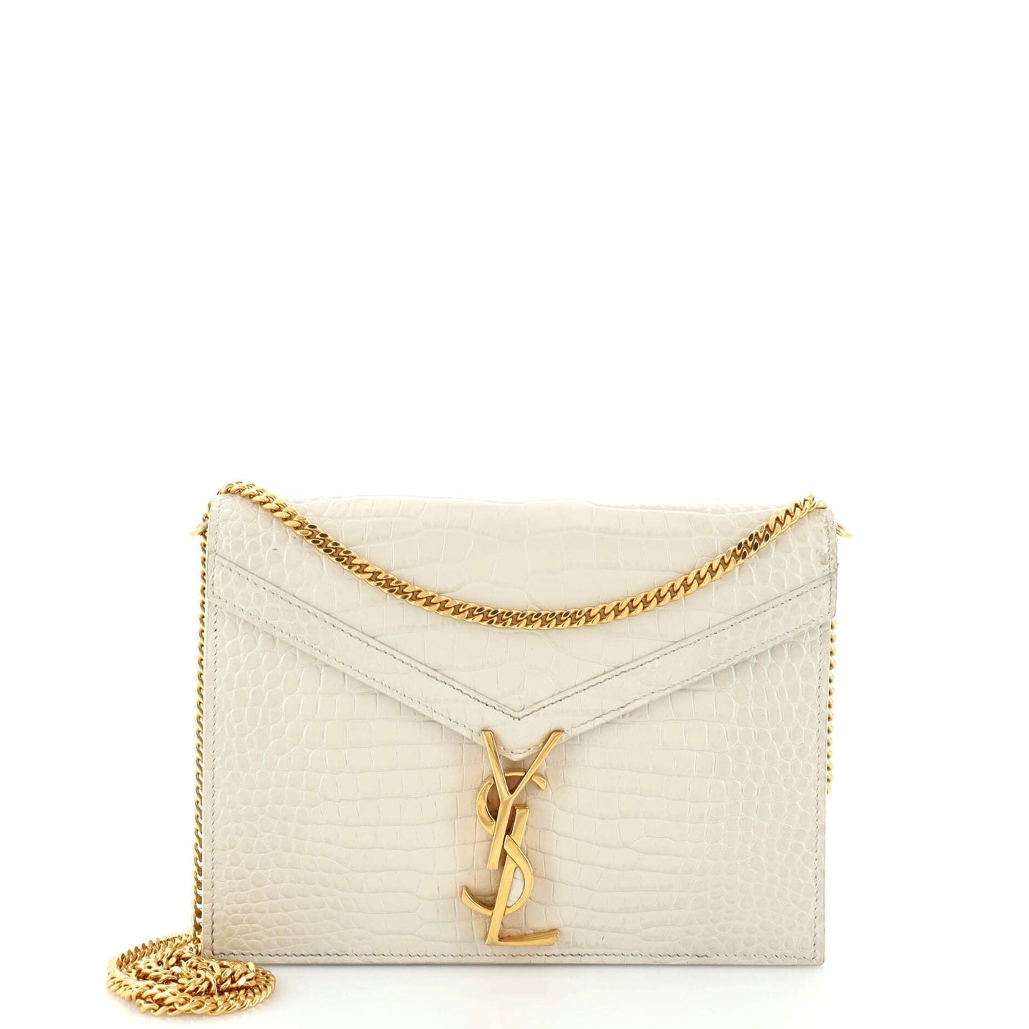 YSL Saint Laurent Saint Laurent Trending Cassandra Shoulder Bag Crocodile Leather Small