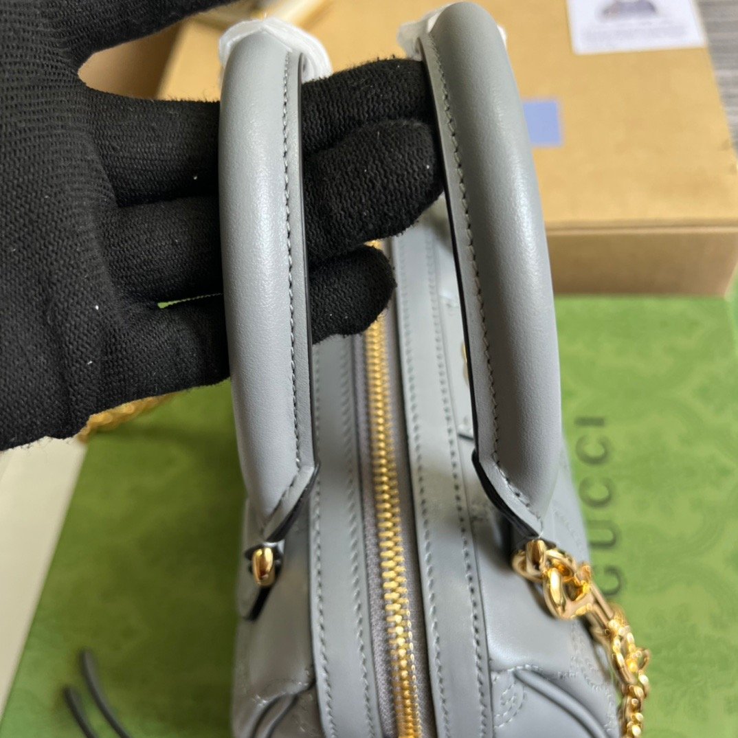 gg , ’s 7.5in 19cm Matelasse Black Top Handle Handbag Beaunoirrbeaunoirr Um8Hg