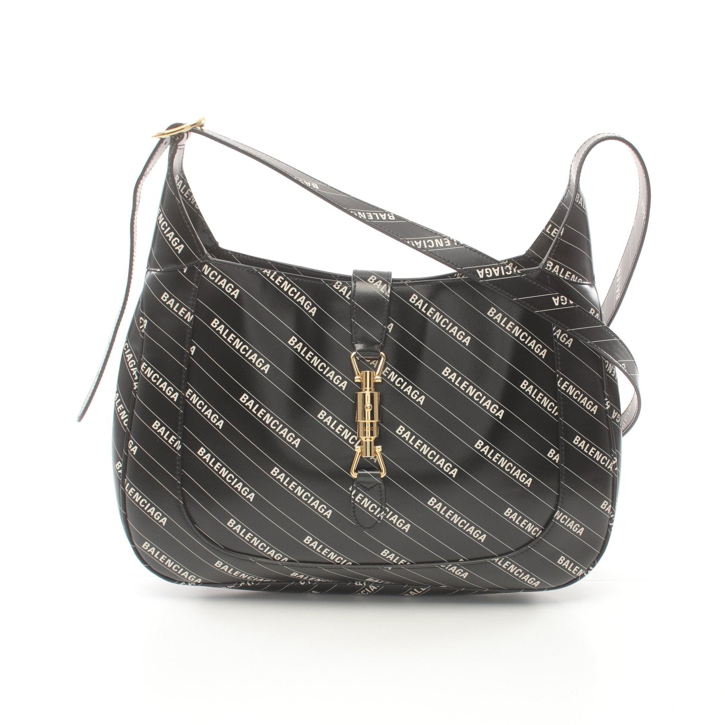 Gucci Luxury Balenciaga Trending * Hacker Leather Black White Shoulder Bag
