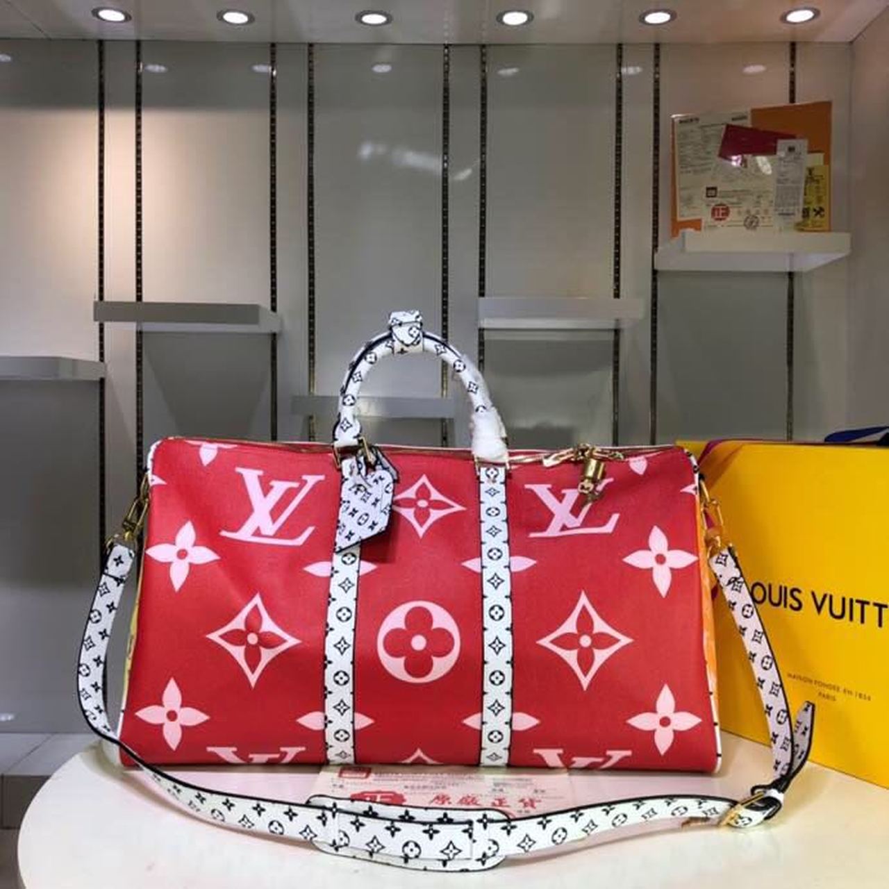 Top Quality Keepall Bandouliere And Reverse For Canvas Monogram Travel Bag 197In50Cm 9278
