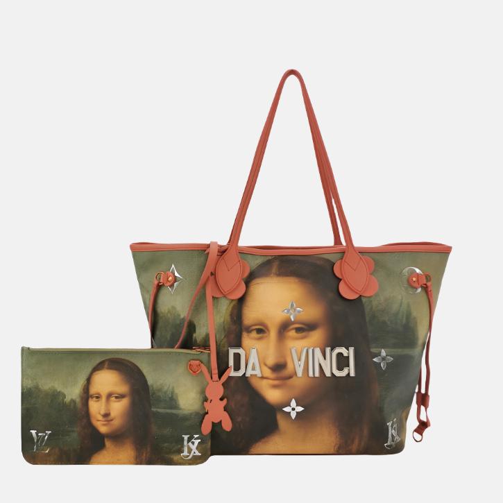 Louis Vuitton x Jeff Koons Monalisa Masters Neverfull MM Tote Bag Medium 1