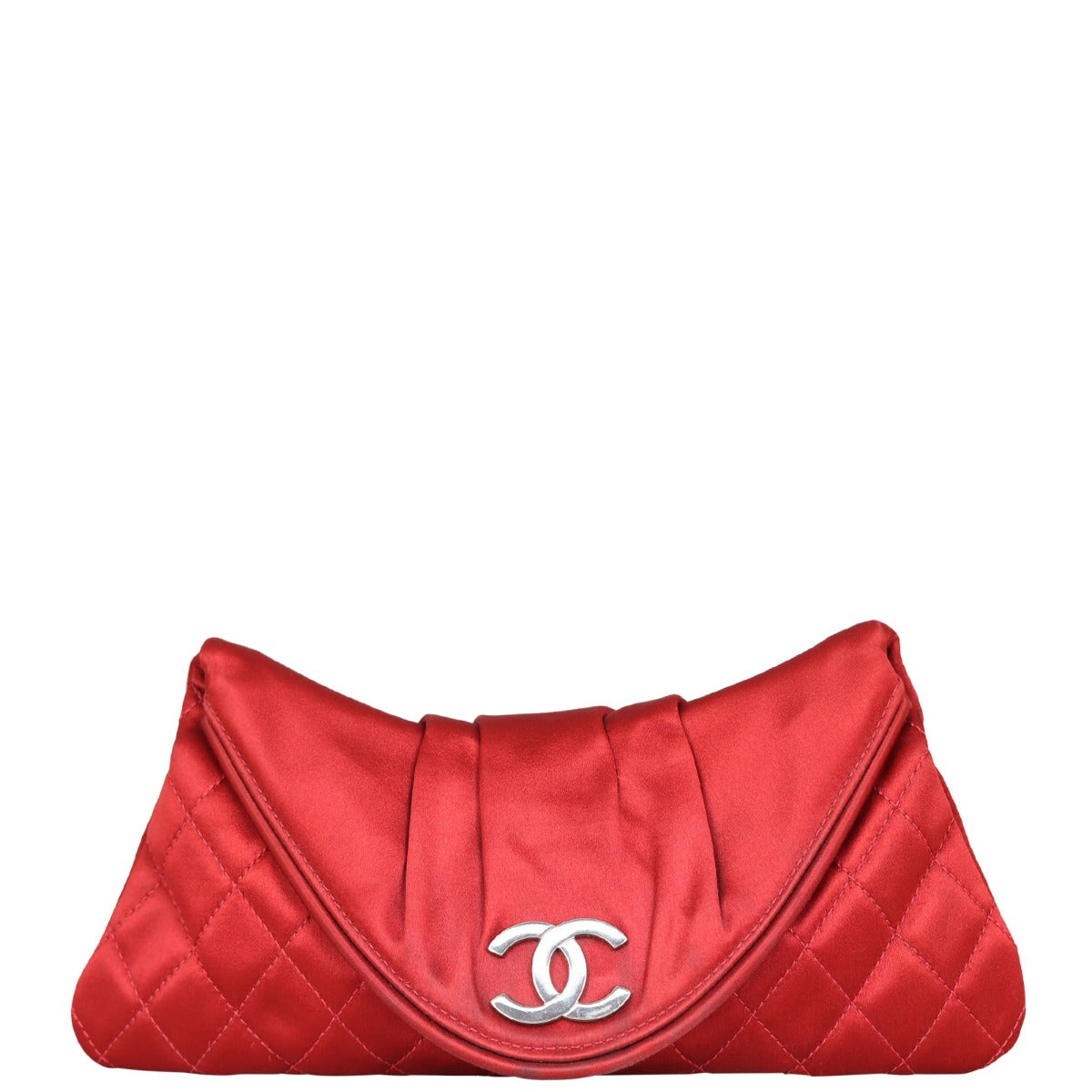 Chanel Half Moon Clutch Satin Clutch Bag