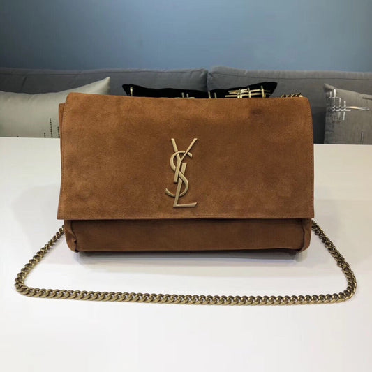 YSL Saint Laurent YSL Top Quality Kate Metop Qualityum Reversible Brown Chain Travel Bag